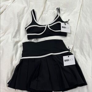Beach Riot Black Skirt Set